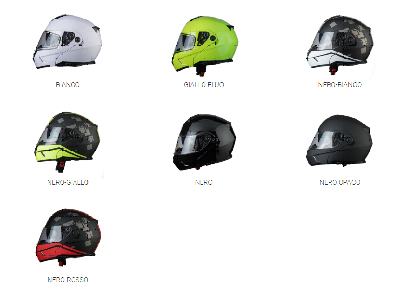 BHR - Casco Modulare Power Nero/Bianco - Taglia L