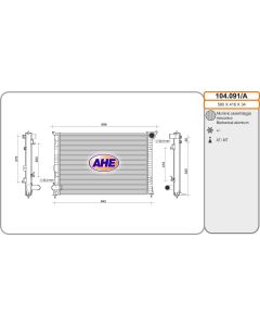 AHE 104091A - Radiatore, Raffreddamento motore