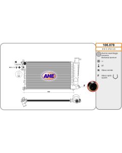 AHE 106078 - Radiatore, Raffreddamento motore