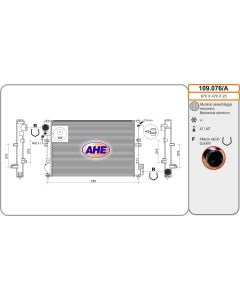 AHE 109076A - Radiatore, Raffreddamento motore