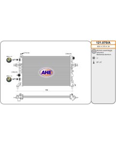 AHE 121070A - Radiatore, Raffreddamento motore