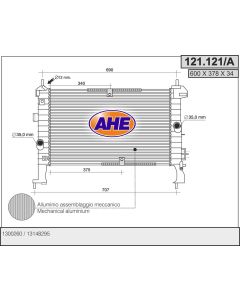 AHE 121121A - Radiatore, Raffreddamento motore