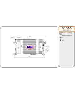 AHE 121126A - Radiatore, Raffreddamento motore