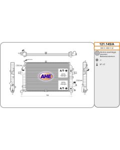 AHE 121145A - Radiatore, Raffreddamento motore