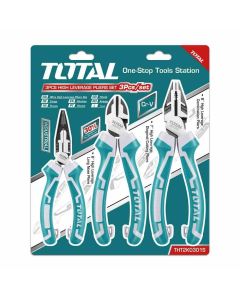 TOTAL UTENSILI THT2K0301S - Set Pinze da 3 Pezzi ad alta leva - 