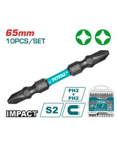 TOTAL UTENSILI TACIM16PH233 - 10 Punte Avvitatore a Impulsi PH2 65mm - Industrial - 