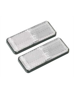 LAMPA - Euro-Norm, catarifrangenti rettangolari - 90x35 mm - Bianco
