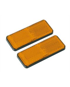 LAMPA - Euro-Norm, catarifrangenti rettangolari - 90x35 mm - Arancio