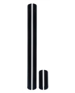 LAMPA - Profile, set 4 salvaporta in resina epossidica - Nero