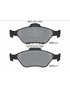 TEXTAR 2360406 - Kit pastiglie freno, Freno a disco