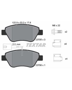 TEXTAR 2370502 - Kit pastiglie freno, Freno a disco