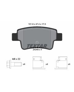 TEXTAR 2434901 - Kit pastiglie freno, Freno a disco