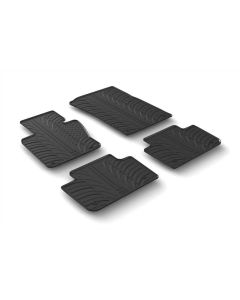 LAMPA - Set tappeti su misura in gomma - compatibile per  Bmw X3 (E83) (01/04>10/10)