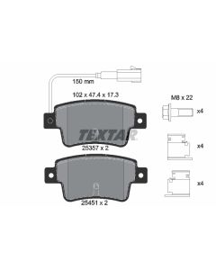 TEXTAR 2535701 - Kit pastiglie freno, Freno a disco