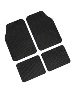 LAMPA - Drena 4, serie tappeti universali 4 pezzi - Nero