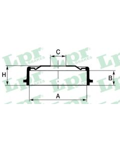 LPR 7D0560 - Tamburo freno