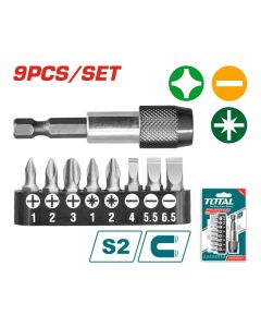 TOTAL UTENSILI TACSD3091 - Set da 9 Punte per Avvitatore - 