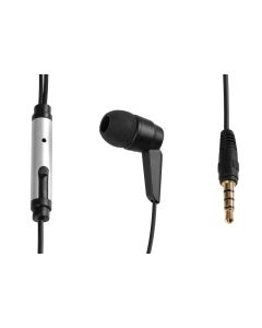 LAMPA - Linea Essentials, Auricolare stereo con microfono - 120 cm - Nero