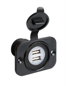 LAMPA - Ext-8, doppia presa Usb, montaggio ad incasso, 12/24V