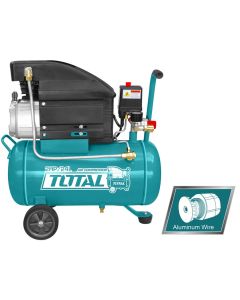 TOTAL UTENSILI TC202461E - Compressore 24L - 1.1 Kw - Industrial - 