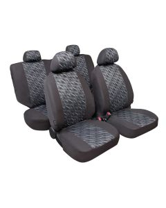 LAMPA - Graffio Basic-Fit, set fodere coordinate in jacquard, universali - Antracite