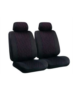 LAMPA - Glamur, coppia coprisedili anteriori in jacquard, universali - Nero