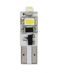 PILOT - 12V Hyper-Led 3 - 3 SMD x 1 chip - (T5) - W2x4,6d - 2 pz  - D/Blister - Bianco - Doppia polarità