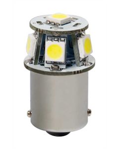 PILOT - 12V Hyper-Led 18 - 6 SMD x 3 chips - (P21W) - BA15s - 1 pz  - D/Blister - Bianco - Doppia polarità