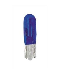 LAMPA - 12V Lampada con zoccolo vetro - (T5) - 1,2W - W2x4,6d - 2 pz  - D/Blister - Blu