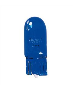 PILOT - 12V Blue Dyed Glass, Lampada zoccolo vetro - (W5W) - 5W - W2,1x9,5d - 2 pz  - D/Blister