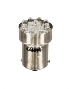 PILOT - 12V Lampada Multi-Led 11 Led - (R10W) - BA15s - 1 pz  - D/Blister - Rosso