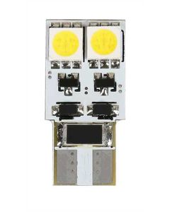 PILOT - 12V Hyper-Led 12 - 4 SMD x 3 chips - (T10) - Bifocus - W2,1x9,5d - 2 pz  - D/Blister - Bianco - Doppia polarità - Resistenza incorporata
