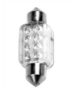 PILOT - 12V Lampada siluro 8 Led - 13x35 mm - SV8,5-8 - 1 pz  - Scatola - Bianco