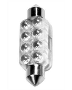 PILOT - 12V Lampada siluro 8 Led - 13x44 mm - SV8,5-8 - 1 pz  - Scatola - Blu
