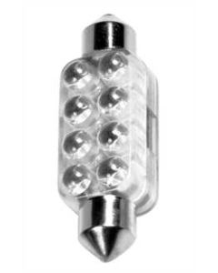 PILOT - 12V Lampada siluro 8 Led - 13x44 mm - SV8,5-8 - 1 pz  - Scatola - Bianco