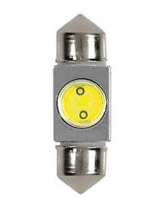 PILOT - 12V Hyper-Led 2 - 1 SMD x 2 chips - 10x31 mm - SV8,5-8 - 1 pz  - D/Blister - Bianco