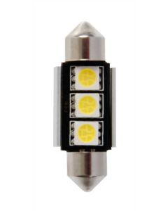 PILOT - 12V Hyper-Led 9 - 3 SMD x 3 chips - (C5W) - 10x36 mm - SV8,5-8 - 1 pz  - D/Blister - Bianco - Doppia polarità - Resistenza incorporata