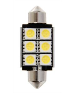 PILOT - 12V Hyper-Led 18 - 6 SMD x 3 chips - 15x36 mm - SV8,5-8 - 1 pz  - D/Blister - Bianco - Doppia polarità - Resistenza incorporata
