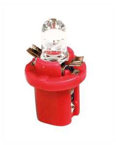 PILOT - 12V Lampada cruscotto 1 Led - B8,5d - 2 pz  - D/Blister - Rosso