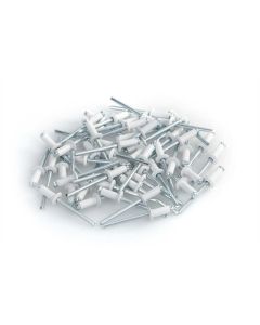 LAMPA - Aluminium Rivets, set 50 rivetti Graf per portatarga - Bianco