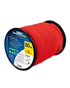 LAMPA - Corda elastica in bobina - Ø 8 mm - 50 m - Rosso