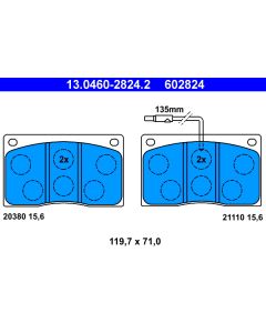 ATE 13046028242 - Kit pastiglie freno, Freno a disco