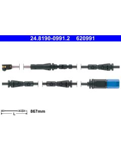 ATE 620991 - Contatto segnalazione, Usura past. freno/mat. d'attrito