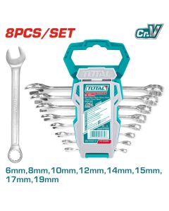 TOTAL UTENSILI THT102286 - Set 8 Chiavi Combinate 6-19 (12) Industrial - 
