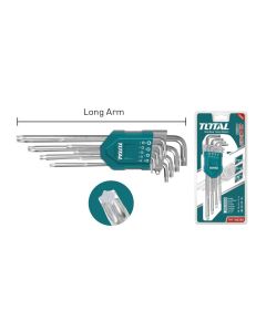 TOTAL UTENSILI THT106192 - Chiavi Esagonali - Set da 9 - Extra Lunghe - 