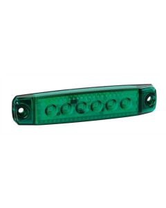 LAMPA - Luce ingombro a 6 Led, montaggio in superficie,12/24V - Verde