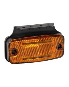 LAMPA - Luce ingombro con catarifrangente e staffa, 10/30V - 2 Led - Arancio