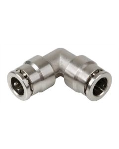 LAMPA - L-2, Raccordo a 90° in metallo, per tubi aria - Ø 8 mm
