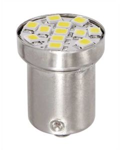 LAMPA - 24/28V Hyper-Led 12 - 12 Smd x 1 chip - (R5W) - BA15s - 1 pz  - D/Blister - Bianco - Doppia polarità