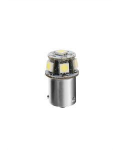 LAMPA - 24/28V Hyper-Led 18 - 6 SMD x 3 chips - (R5W) - BA15s - 1 pz  - D/Blister - Arancio - Doppia polarità
